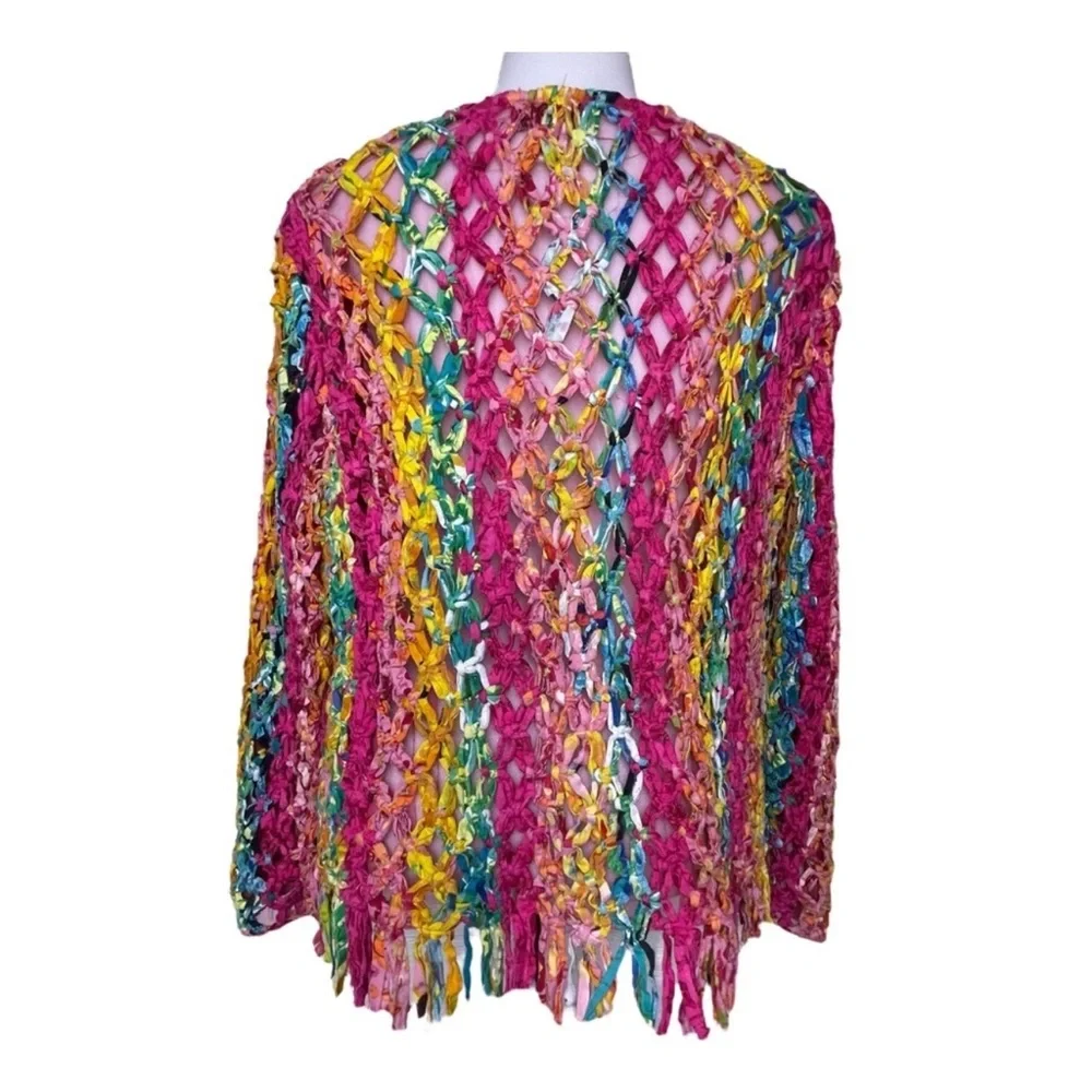 Sandy Starkman Colorful Open-Front Cardigan - Picture 2 of 10